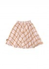 Skirt with checkered text print FW23264