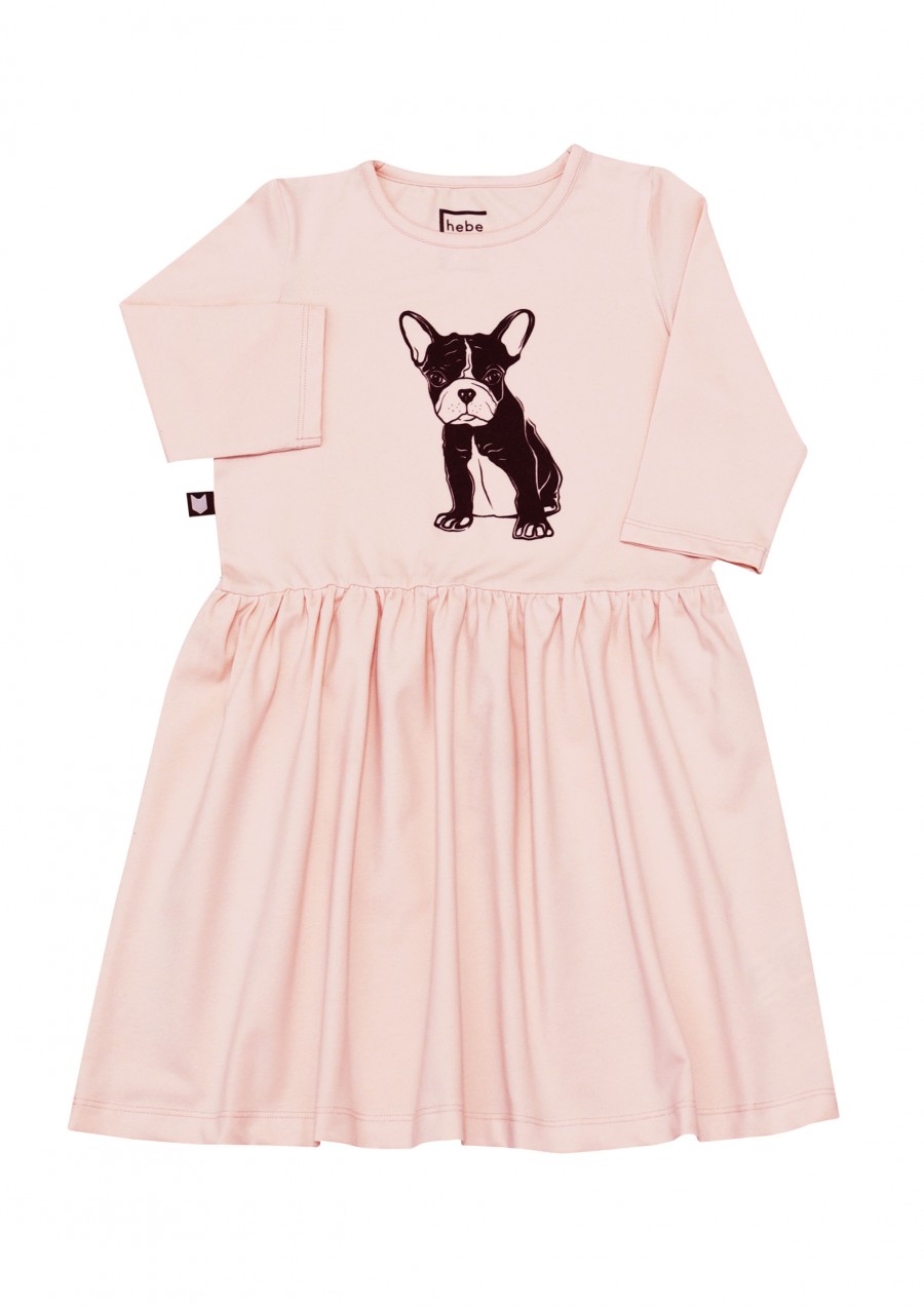 Dress light pink with dog SS19069