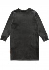 Sweatshirt dress dark grey velvet for female FW23228