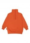 Sweater bright orange with zipper FW23259