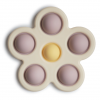 Mushie Flower Press Toy - Soft Lilac/Pale Daffodil/Ivory 2830476
