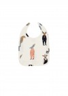 Baby bib white with forest tribe print FW19089