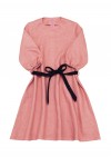 Dress pink linen with belt SS19080L