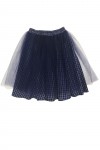 Blue checked skirt with tulle MSV1003