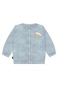 Jacket blue velvet with embroidery