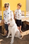 Hoodie with dogs print SS23017L