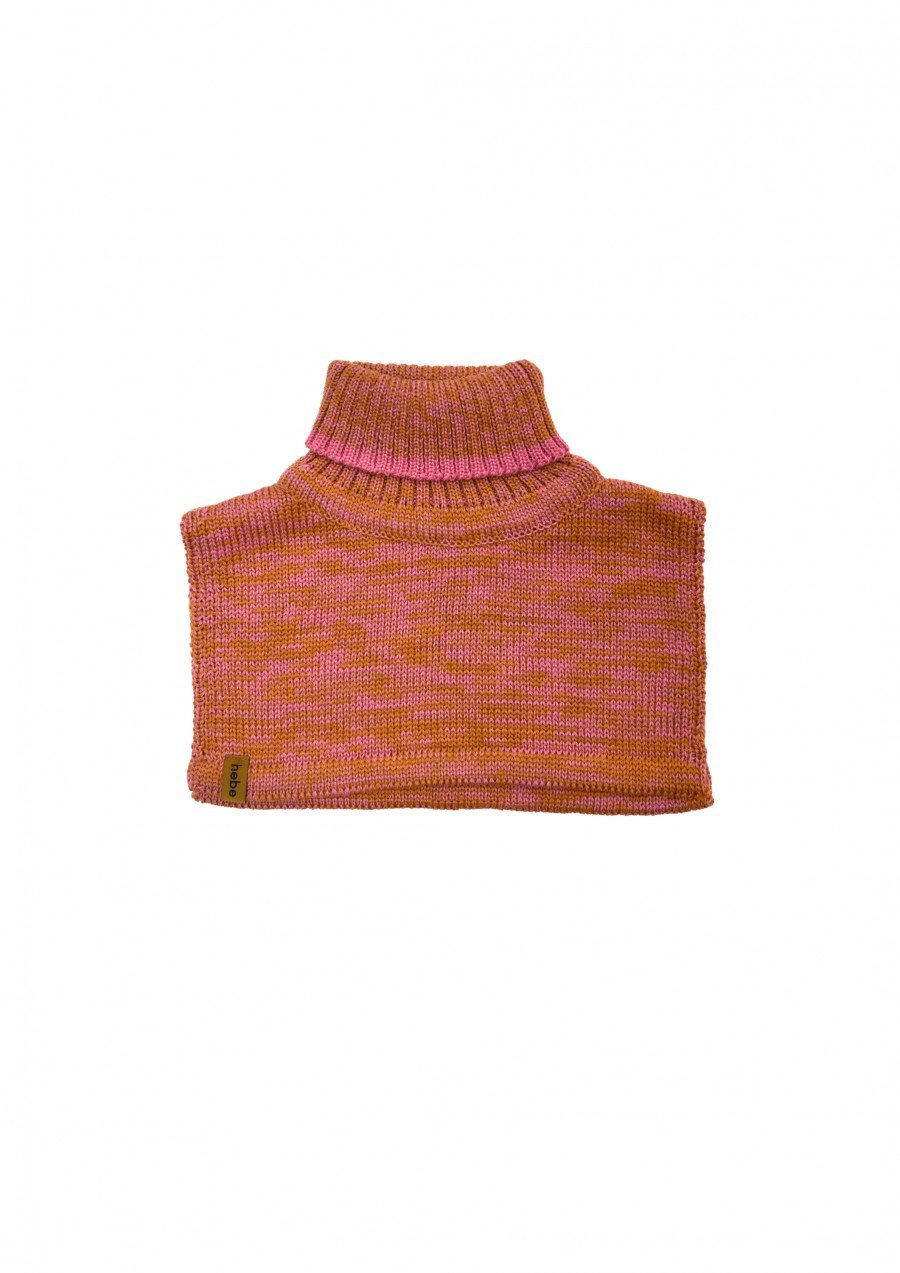 Bib pink merino wool FW23340