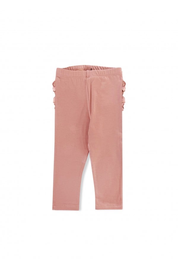 Leggings with ruffles pink