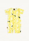 Short romper with allover lemon print KLA24001