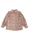 Blouse with pink flower print FW23120