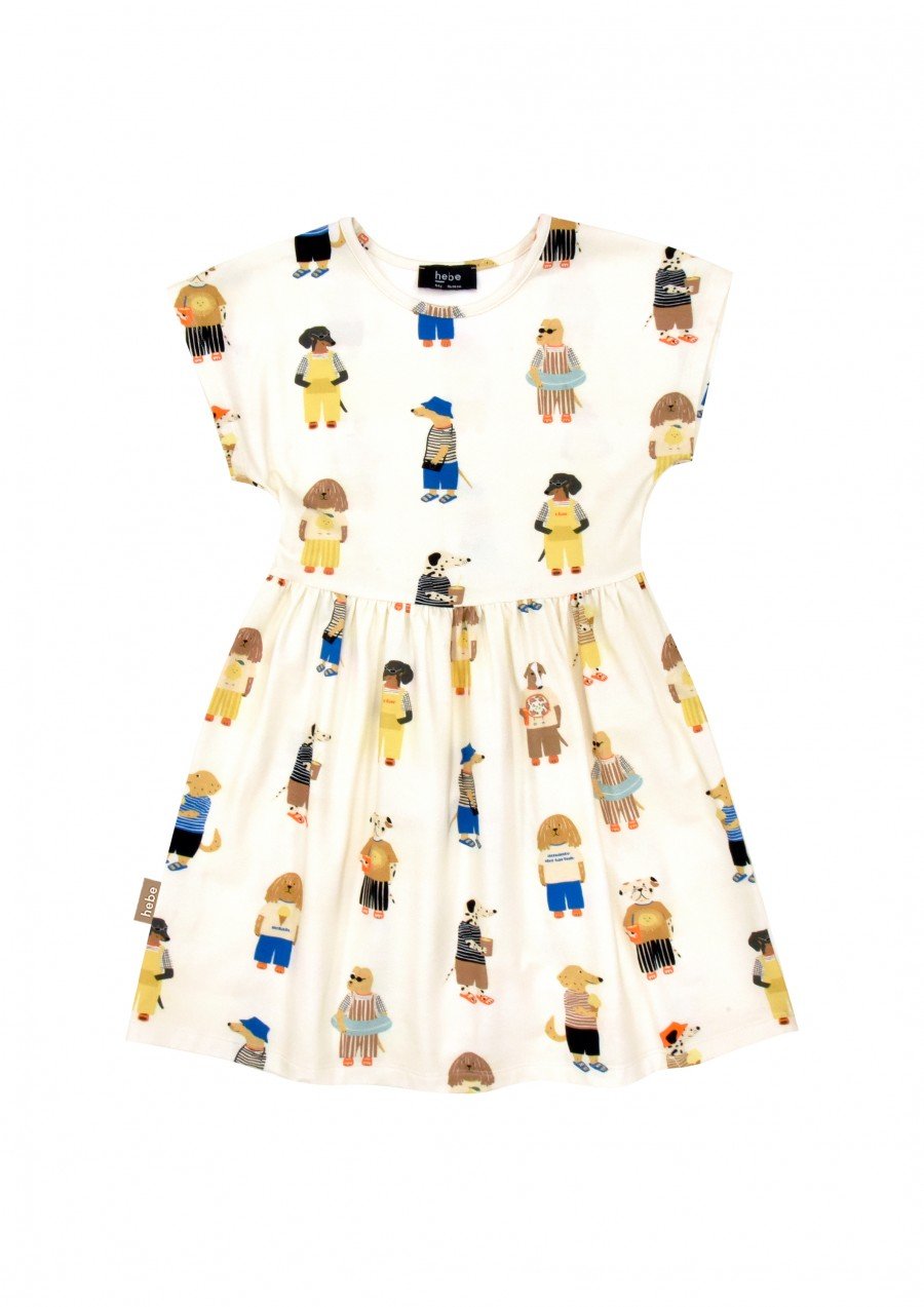 Dress with dogs print SS23014L