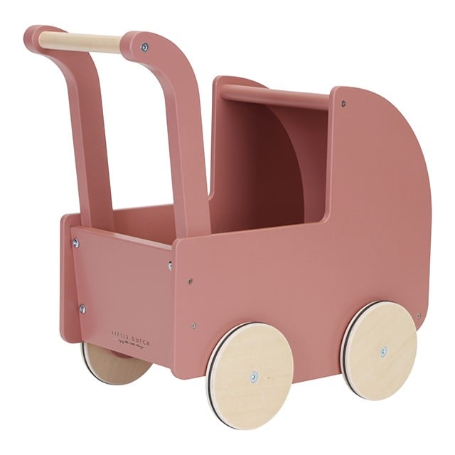 Wooden doll pram with textile LD7096