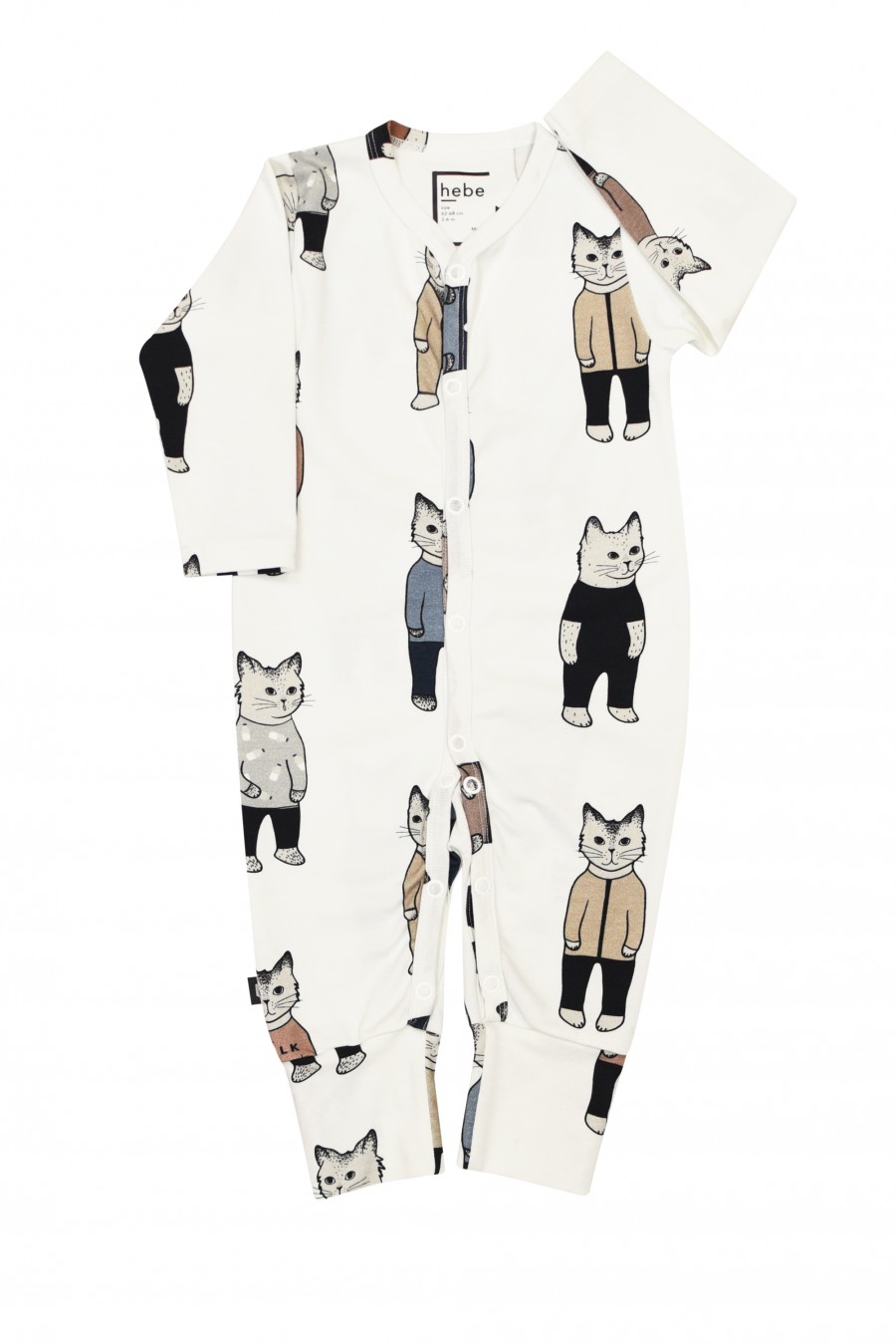 White romper with cats FW18061