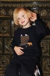 Sweatshirt black with circus family print FW23028L