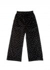 Pants black corduroy with dots FW23289