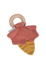 Little Dutch Crinkle toy leaves Pure & Nature dark pink