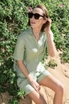 Shorts light green linen for female SS23217