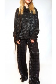 Black festive pants, regular