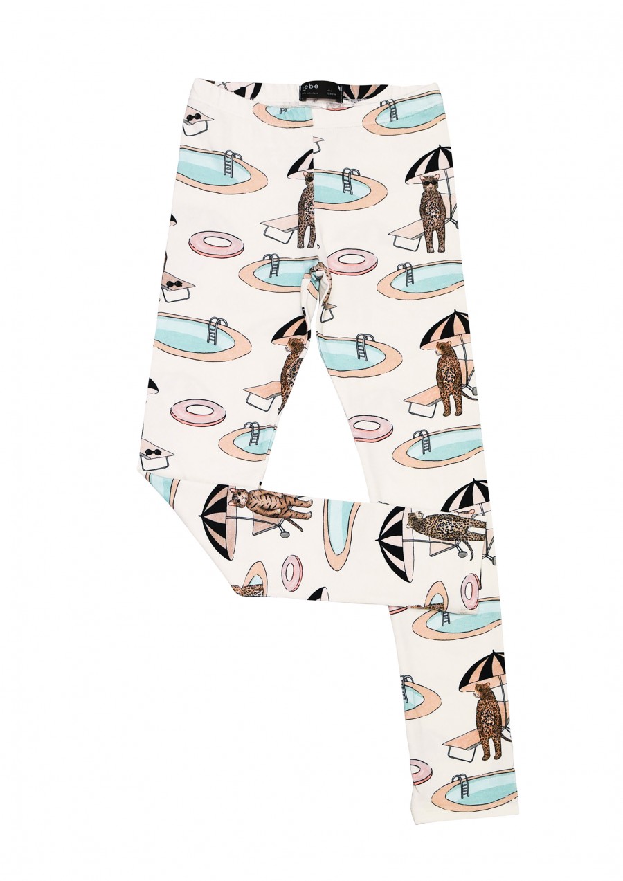 Leggings with white pool print SS20082L