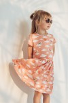 Dress with pink cloud print SS21112