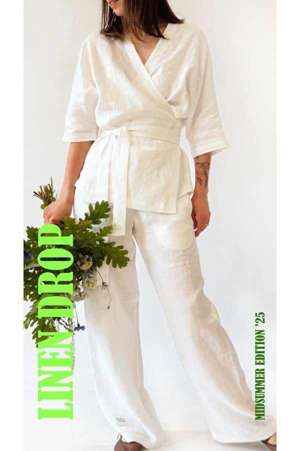 Pants white linen 0038_S25405