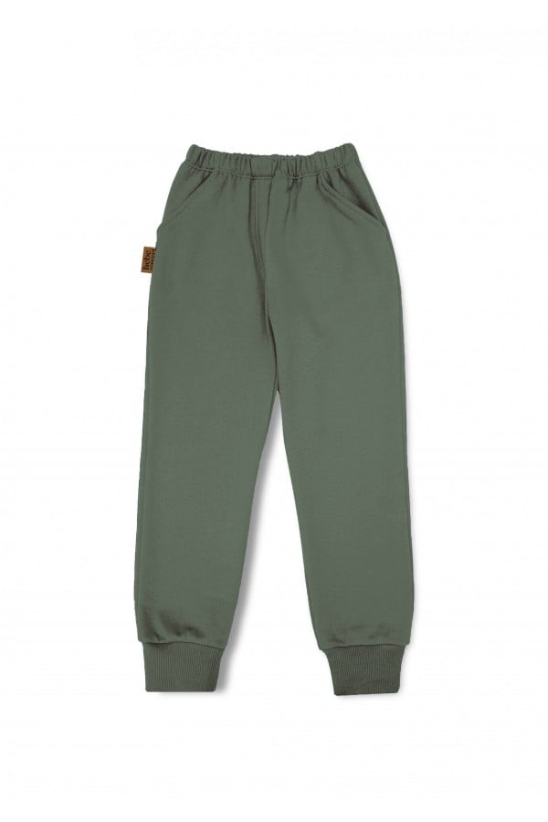 Pants with pockets olive green 0186_F25286