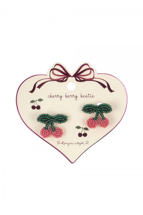 Pearly hair clips cherry, 2pcs KS103302