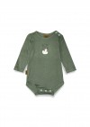 Body with BONJOUR duck placment print olive green 0159_F25280