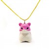 Hamster necklace (pink+white) POP22
