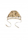 Hat for newborns with floral mustard print FW21390
