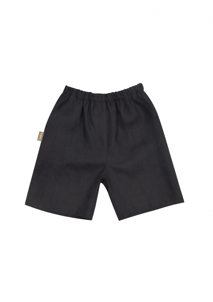 Shorts black linen for boy SS23352L