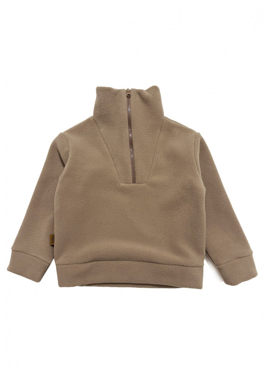 Kids sweater fleece taupe AY24171