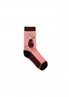 Socks pink and bordo with mousy FW20218