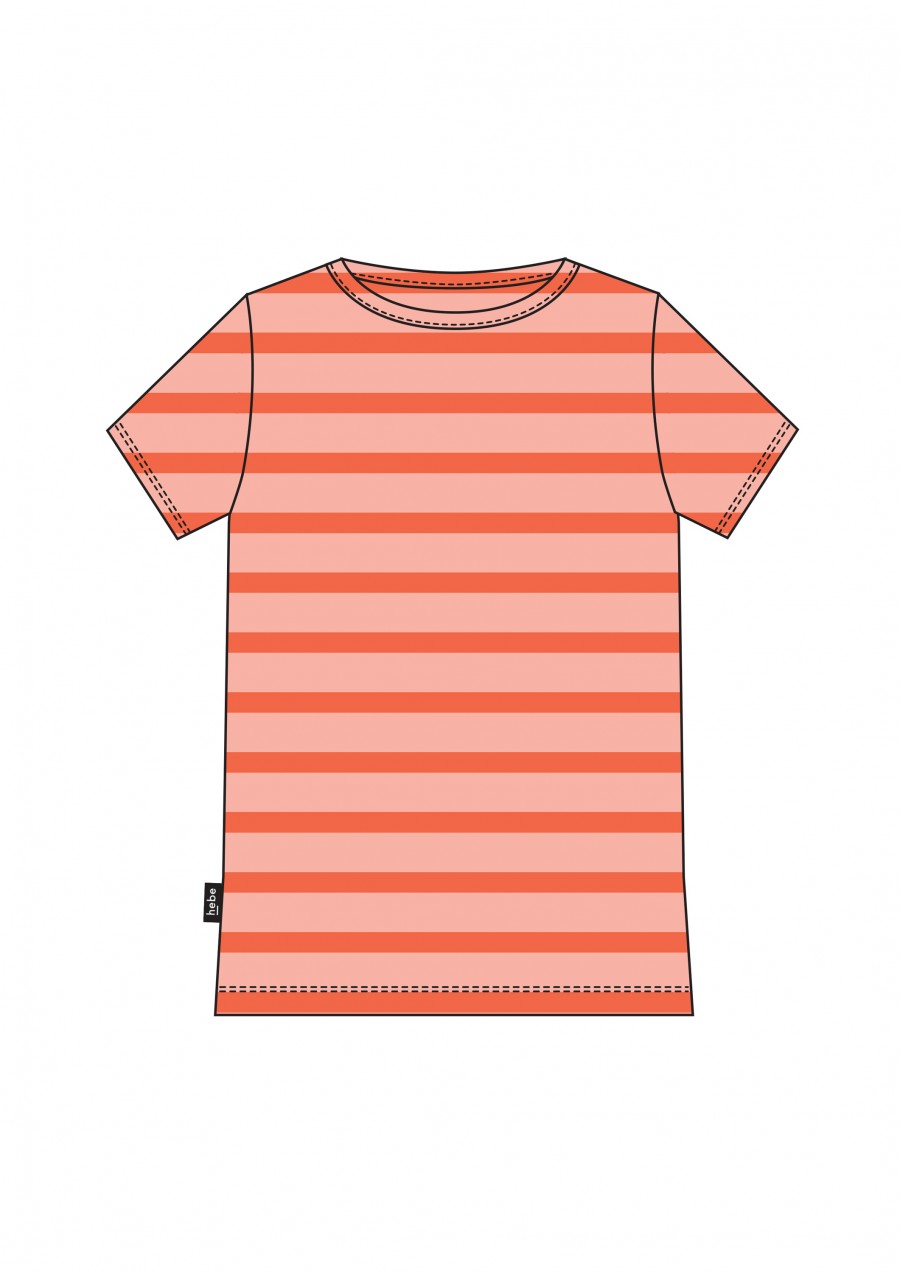 Top striped red for female SS21196
