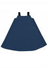 Dress sleevles navy blue linen SS19045