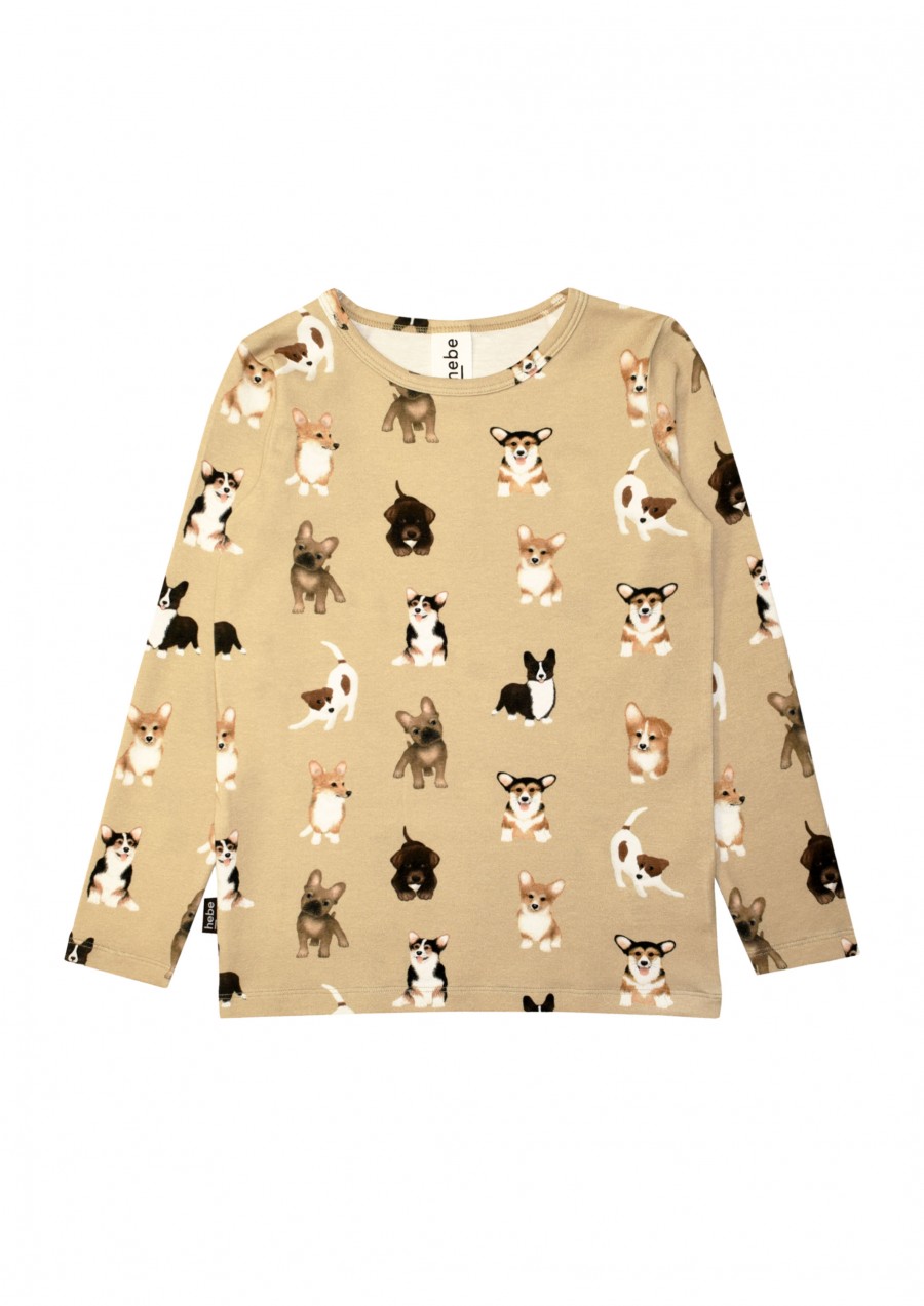 Top with dog friends print FW21308L