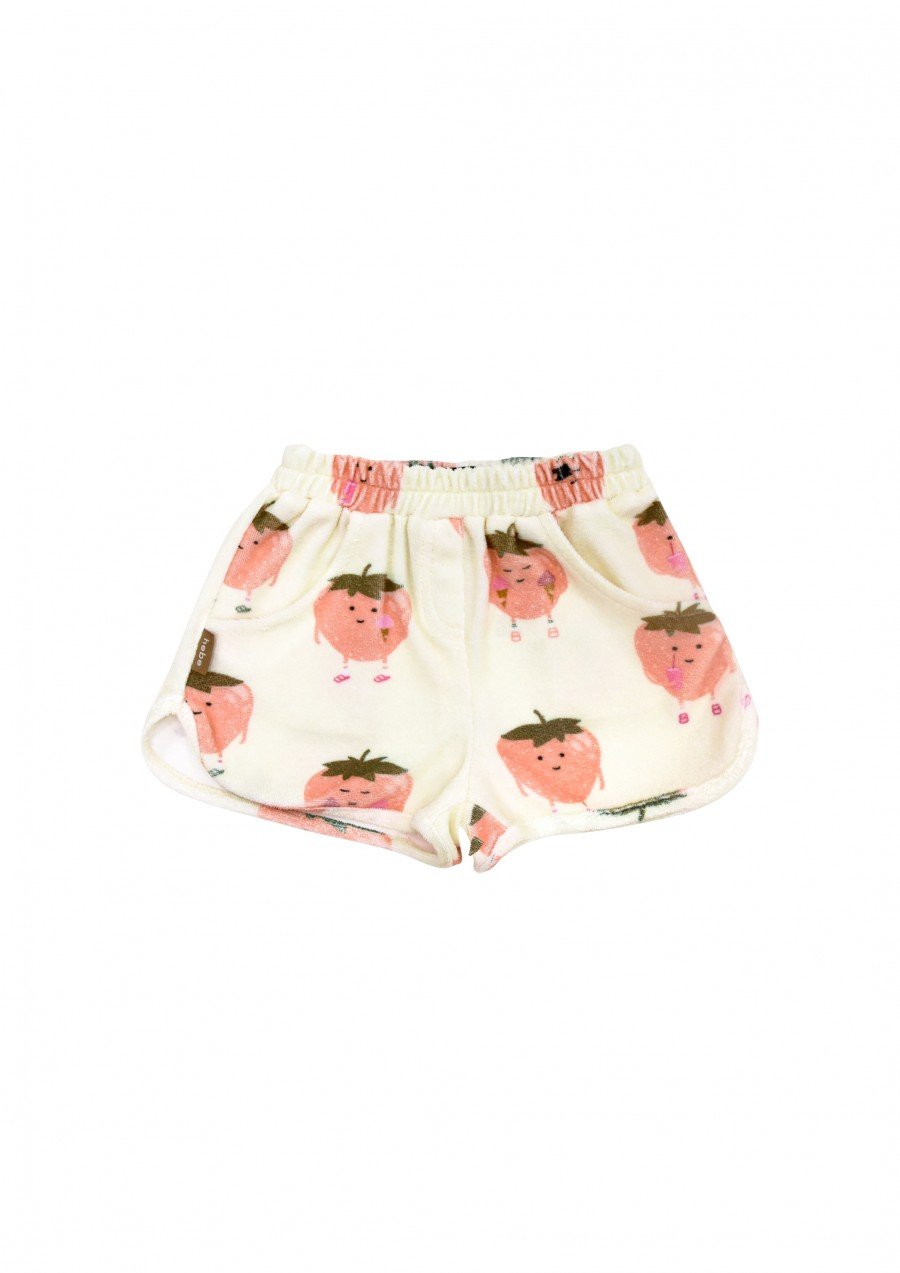 Shorts terry loop with strawberries print SS23274