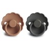 FRIGG Daisy Pacifiers - Latex 2-Pack - Graphite/Peach Bronze - Size 1 76221419