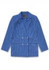 Jacket blue checkers for female 0030_S25366