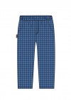 Pants cotton with blue check print SS24250