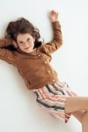 Shorts with pastel stripes for girls SS21179L