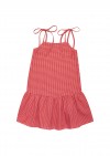 Dress red and pink checkered with straps SS21156L