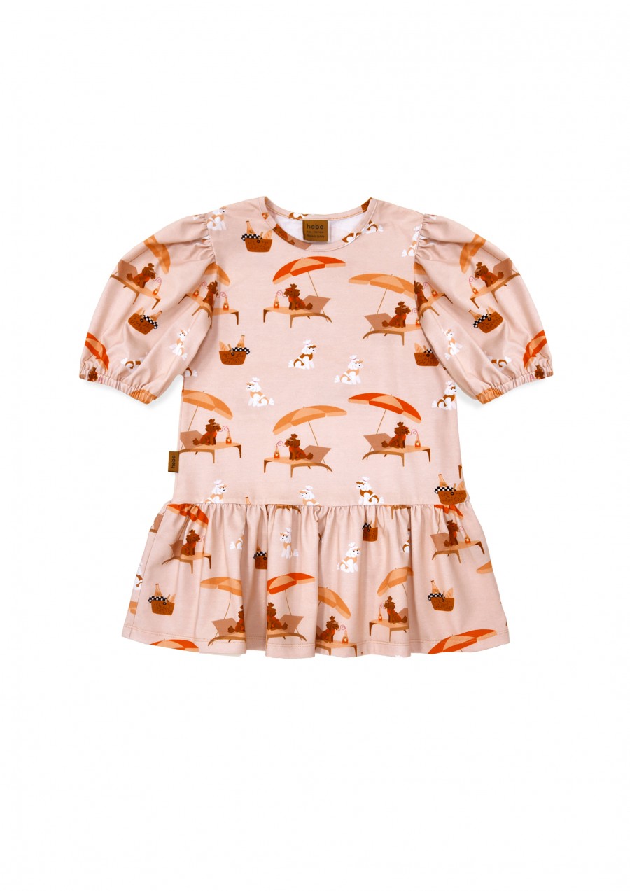 Top pink with dog and umbrella print SS24188L