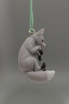Grey fox necklace (big) POP10