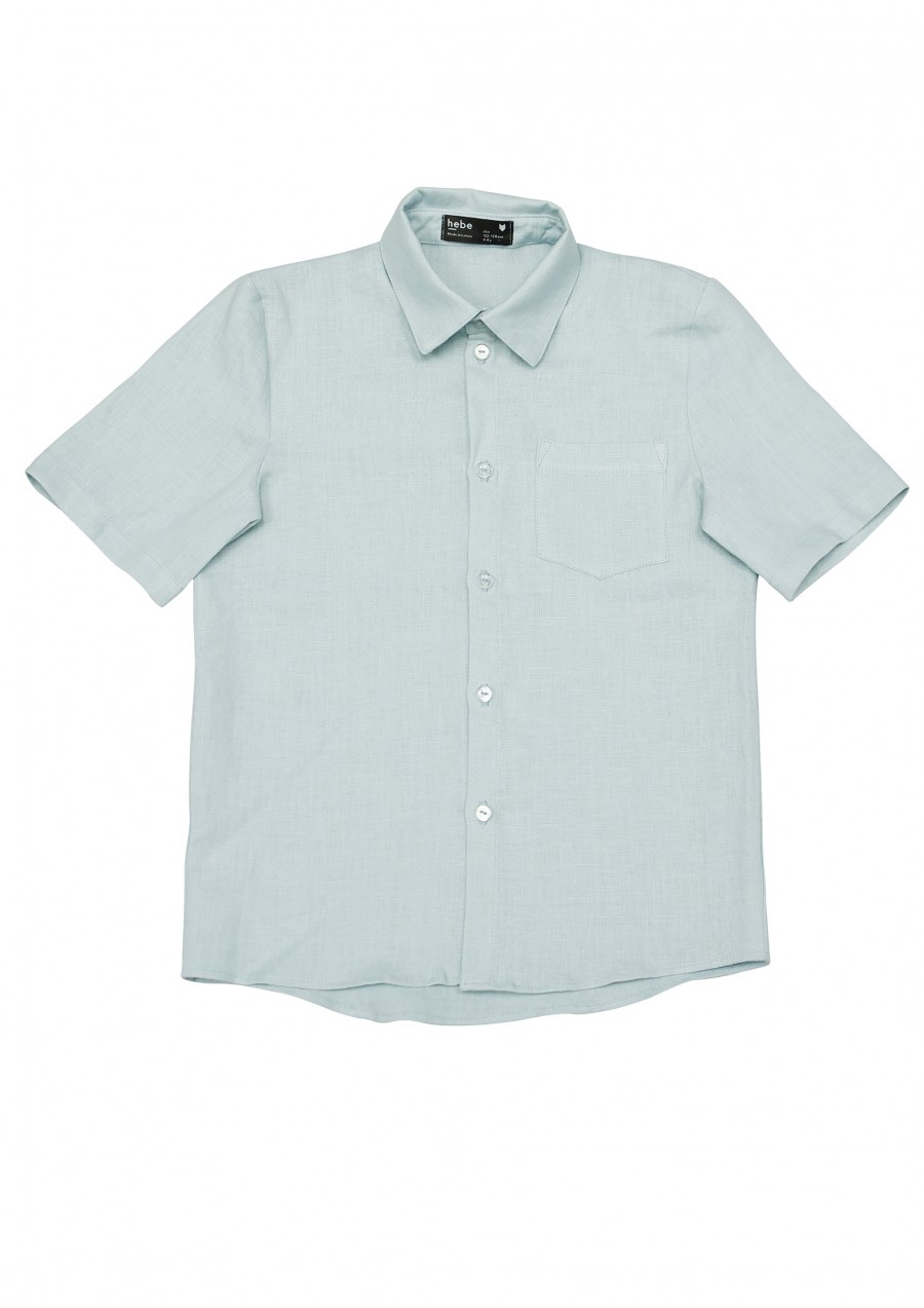 Shirt mint linen for boys SS20030