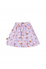 Skirt violet with goose print