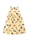 Dress yellow with cats print SS24063L