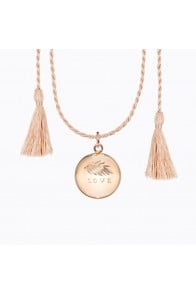 Pregnancy necklace LOVE (Rose Gold, Cord)