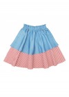 Skirt with denim ruffle SS19005