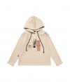 Hoodie sweater white for adults with cat FW20124